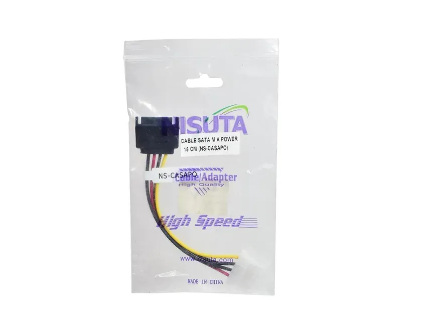 Cable Sata M a Power molex 15CM Nisuta NSCASAPO
