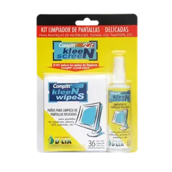Compitt Kleen Screen KIT, limpiador de pantallas LCD 120cc + 8 panos DELTA LPK