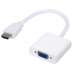 Adaptador Blanco HDMI Macho a VGA Hembra y Audio Netmak NM-C81ABL