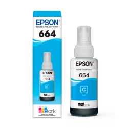 Botella de tinta Epson 664 Original L200 CYAN T664220