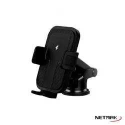 Soporte Celular Auto Carga Inalambrica Qi Fast Charge 15W Netmak NM-HC42