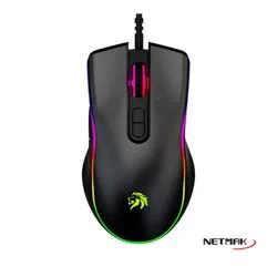 Mouse Gamer 7D LED RGB USB Negro Netmak NM-GM53