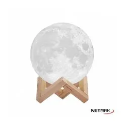Lampara Velador Luna con luz Led 12Cm Netmak NM-MOON