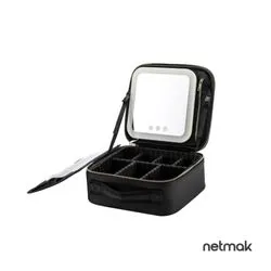 Porta Maquillaje c/ Espejo y Luz Led Netmak NM-MAKEUP
