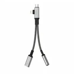 Adaptador Tipo C + Lightning + Plug 3.5mm  Hembra + Carga Soul ADAP-S02