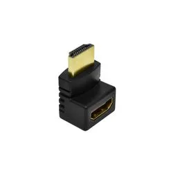 Adaptador HDMI Macho a Hembra 90 Grados Nisuta Conectores Dorados NSADHD90