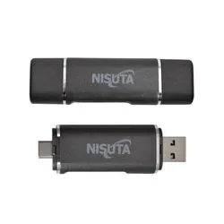 Lector Memorias Nisuta USB C AM Micro SD 512GB Soporte OTG 640MB/s NSCRUC2