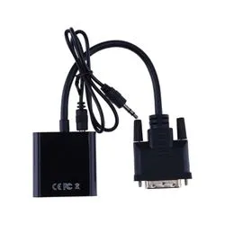 Adaptador DVI-D M A VGA H (24+1) con AUDIO Intco 09-020