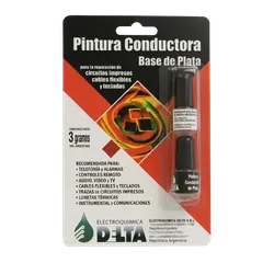 Pintura Conductora Plata 3gr Delta c/ Solvente PL3G