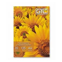 Papel GLOSSY Autoadhesivo 135Grs Resma x 20 Hojas A4 135Grs GTC GT-PF-135