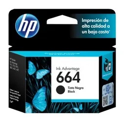 Cartucho De Tinta Original Hp 664 Black 2ml. F6v29al Inkcarthp664k-o