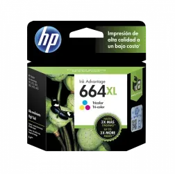Cartucho de Tinta HP 664XL Original Color 8ml. F6V30AL INKCHP664XLC-O