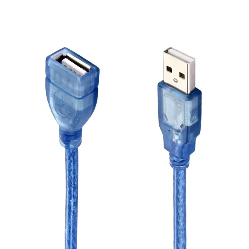 Cable prolongador 5 Mtrs USB 2.0 Trasparente Mallado Netmak