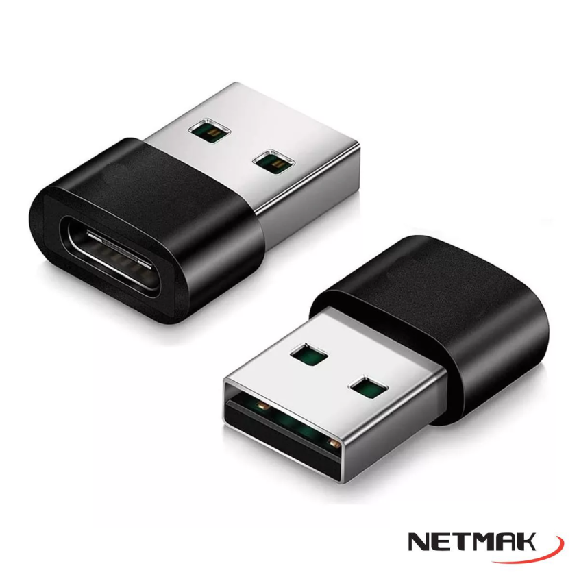 Adaptador USB (M) a Tipo C (H) Netmak NM-UC