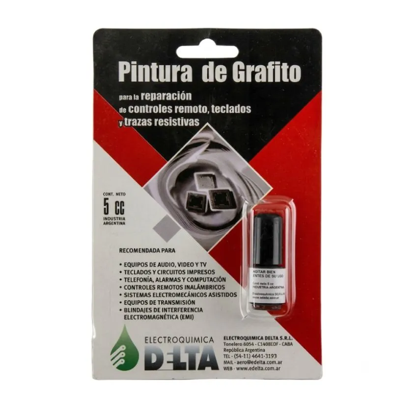 Pintura de Grafito (GRA) (reparacion de C/remoto) envase 5cc DELTA GRA