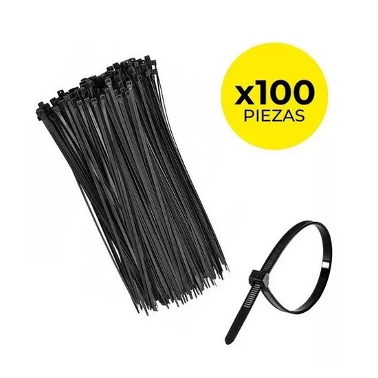 Precinto Negro 4.7 x 250mm. x 100 unidades SYPRE-33N