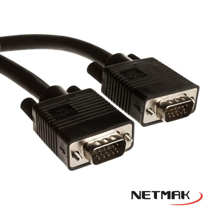 Cable VGA Macho-Macho 1.5 Metros Netmak