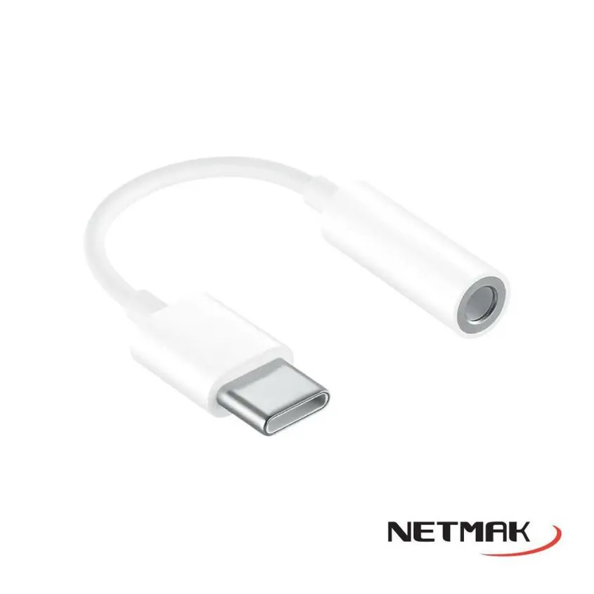 Adaptador USB Tipo C a Audio Miniplug 3.5mm Chip Digital