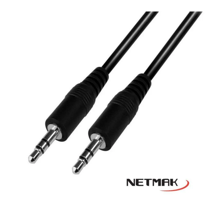 Cable Miniplug 3.5mm Macho a miniplug 3.5 Macho 1.5mtrs Netmak NM-C26