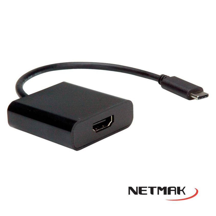 Adaptador USB Tipo C (M) a HDMI (H) NETMAK