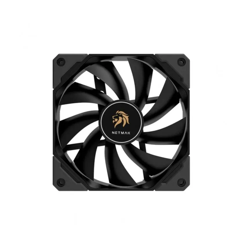 Cooler 12025 Turbina NEGRA 12 cm conexion a fuente Netmak NM-12025
