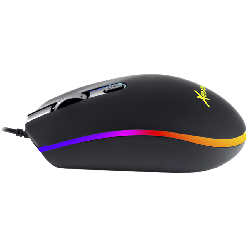 Mouse Gamer USB Rubber 4D Luminoso RGB Croma 800-1200-1600 DPI Xemoki XK-GM046V2