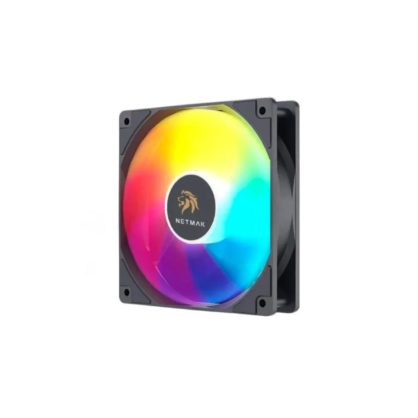 Cooler Turbina  8cm Luz RGB conexion molex Netmak NM-8025T