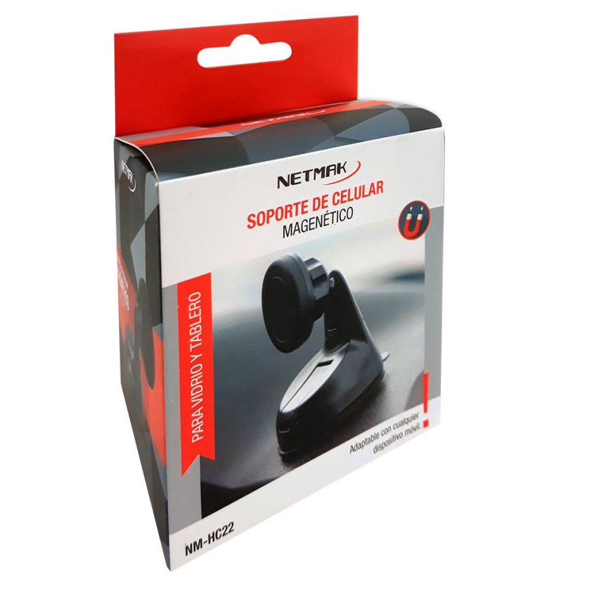 Soporte para celular magnetico para el vidrio o tablero del auto Netmak NM-HC22