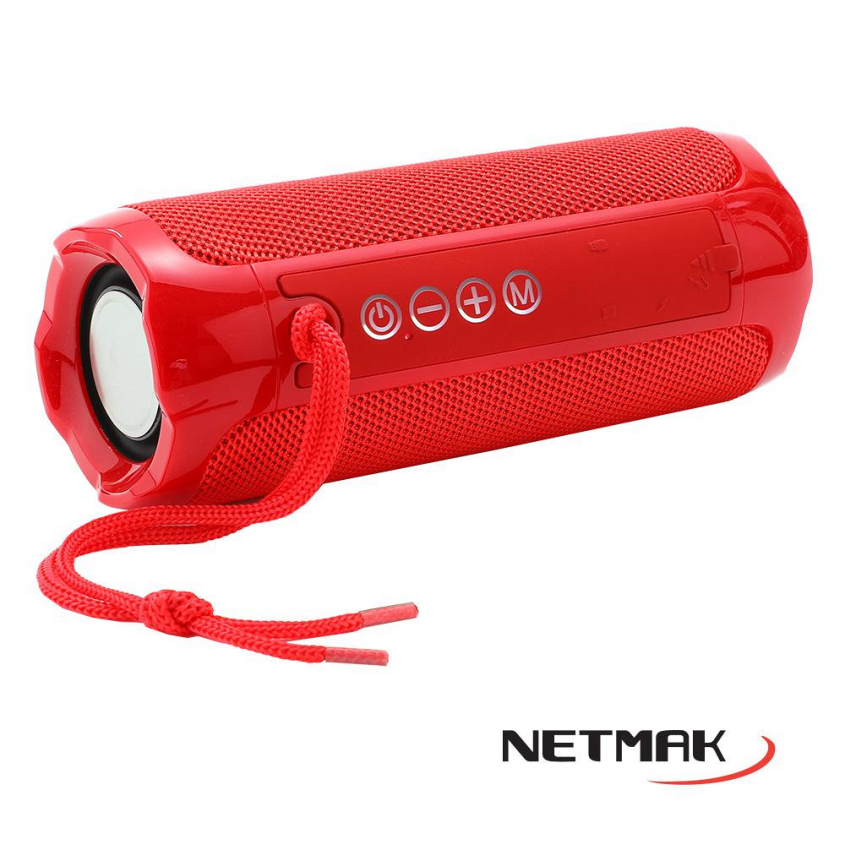 Parlante Flow Portable Bluetooth 10W ROJO Netmak NM-FLOW-R