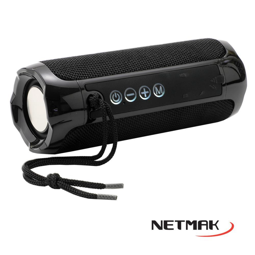 Parlante Flow Portable Bluetooth 10W NEGRO Netmak NM-FLOW-BK