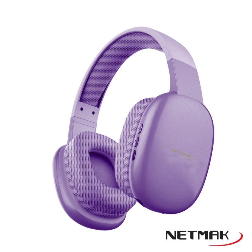 Auricular Vincha Bluetooth VIOLETA Netmak NM-VOLT-P