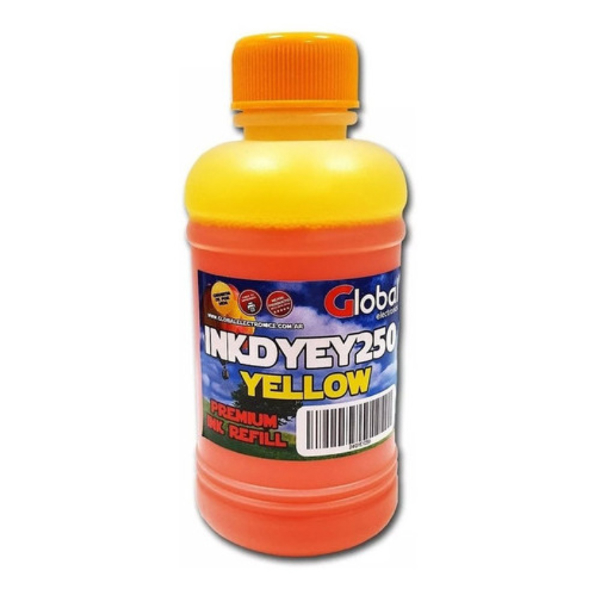 Tinta Premium Universal Yellow de 250 Cm3 Global INKDYEY250