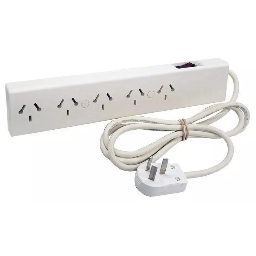 Zapatilla Prolongador Binorma 5 Bocas Cable 1.5m con Tecla Termica Sybyd ZAP-552-B