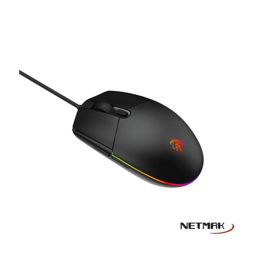 Mouse Gamer 6D RGB USB Expert Negro Netmak