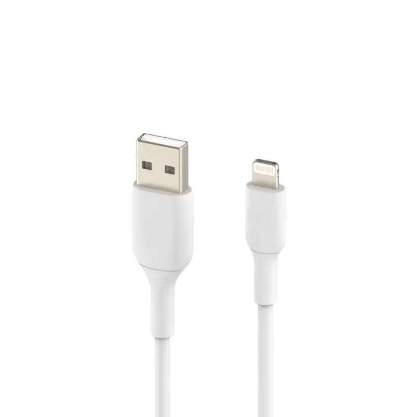 Cable USB a LIGHTNING corto 25 cm WHITE Generico OEM USB-LTGBK USB-LTGWT