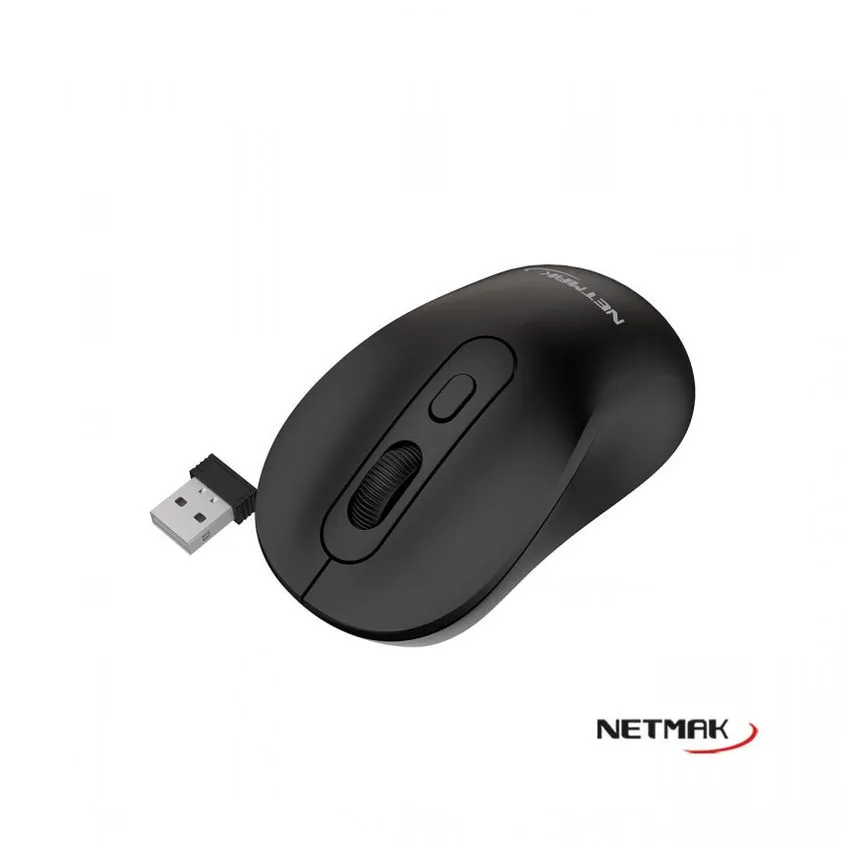 Mouse DUAL 2.4Ghz + BT5.2 Recargable Negro Netmak