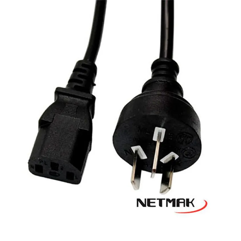 Cable de Poder 220V 1.5 Metros Netmak POWER