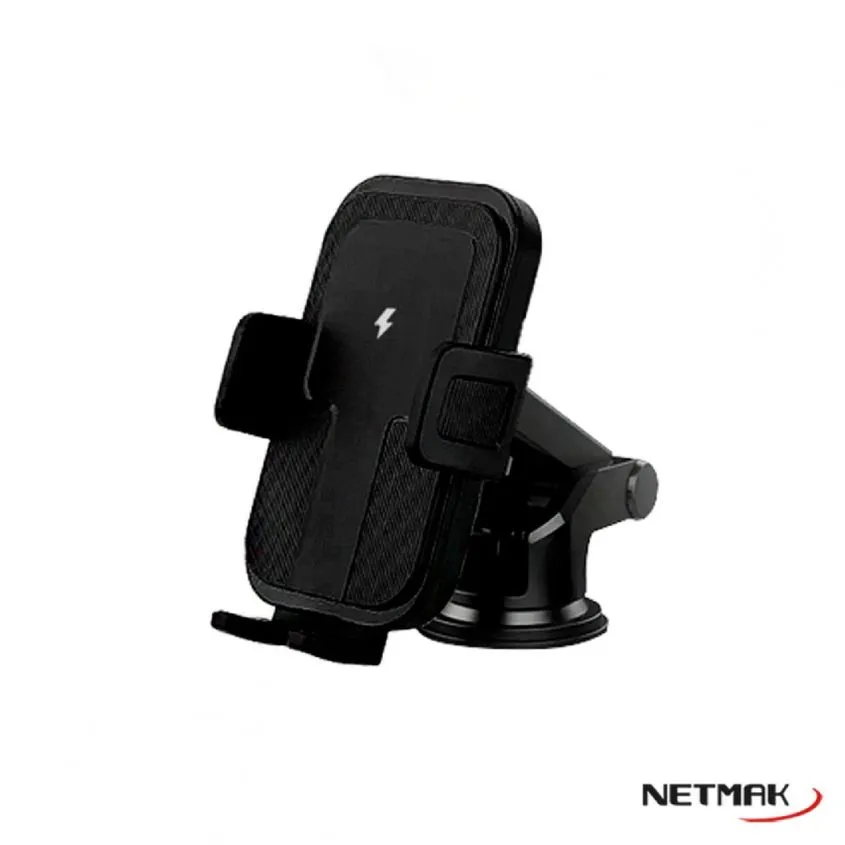 Soporte Celular Auto Carga Inalambrica Qi Fast Charge 15W Netmak NM-HC42