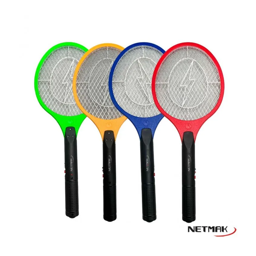 Raqueta Mata Mosquitos Recargable USB Netmak (Color segun disponibilidad) NM-RACKET
