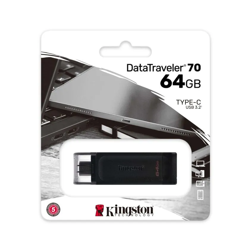 Pen Drive Kingston Dt70 64gb Usb Type C 3.2 Mem428