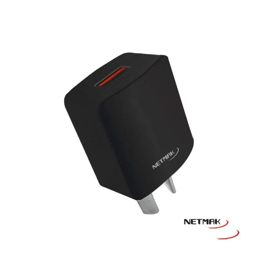 Cargador USB 10W Negro Netmak