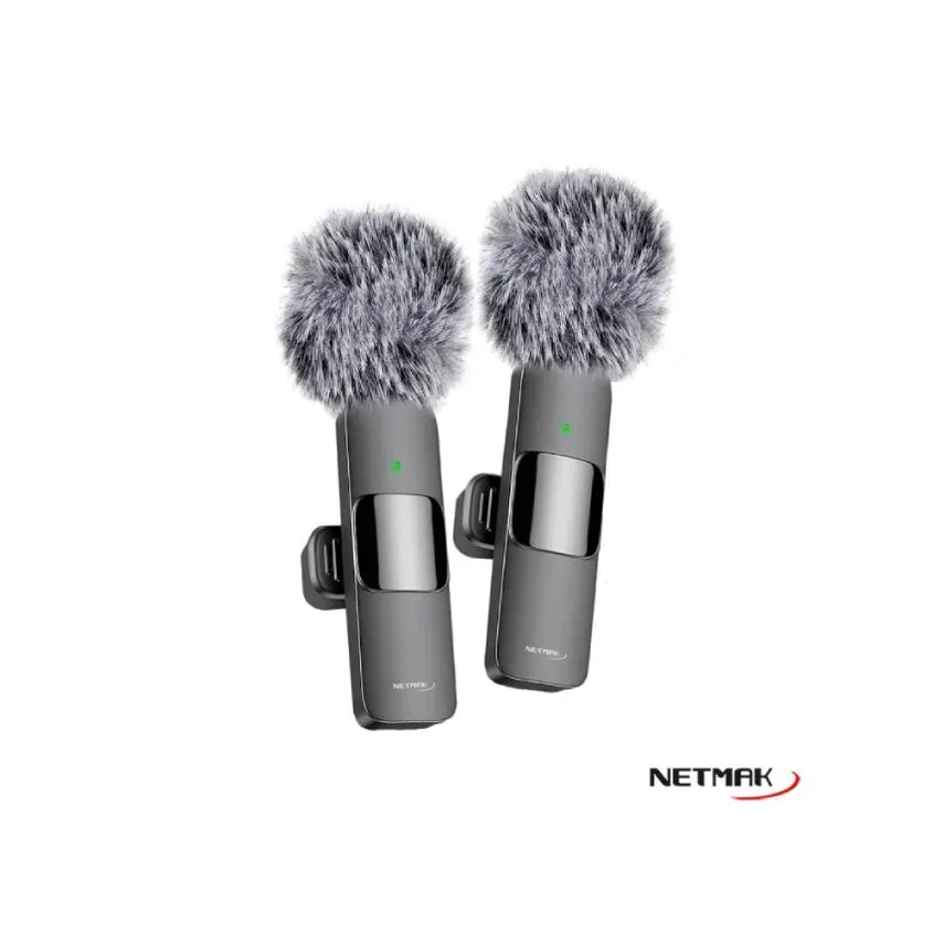 Set 2 Microfonos Inalambricos Corbateros - USB-C Netmak