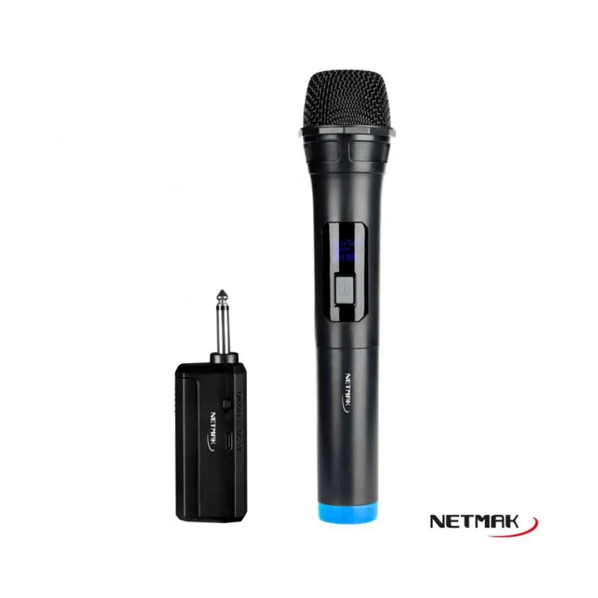 Microfono Inalambrico Profesional Netmak Negro NM-MC16