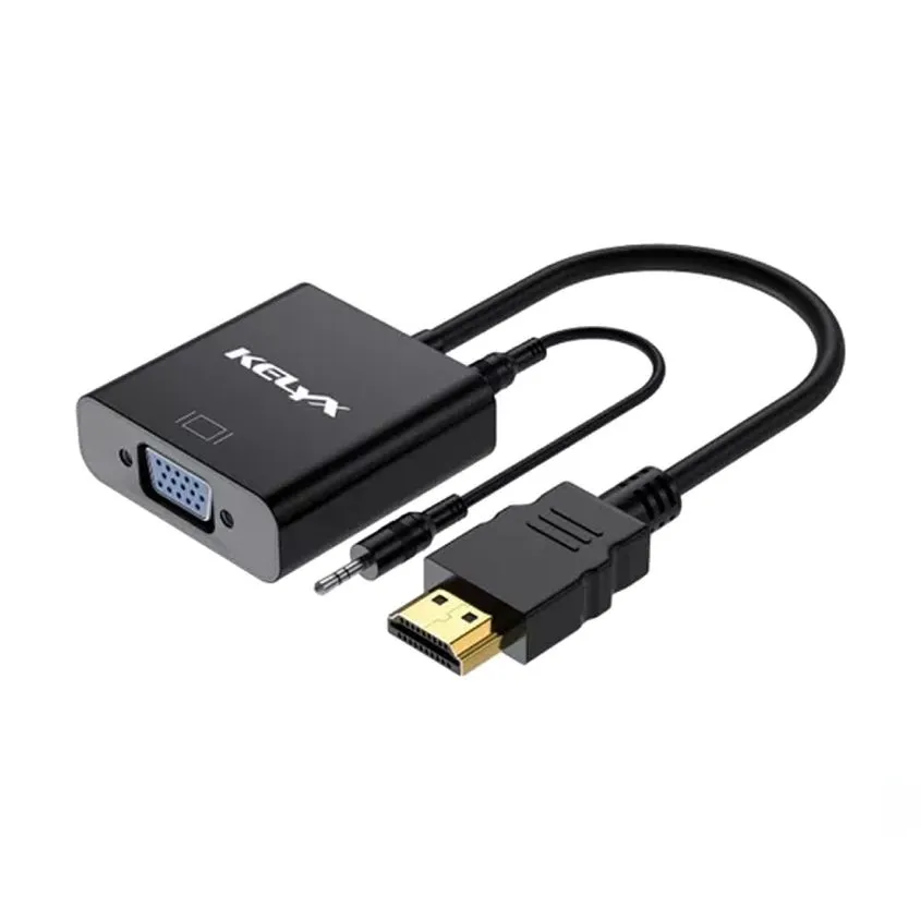 Adaptador Kelyx Hdmi A Vga 1080p C/audio Kl-cbl-hdtv-vga