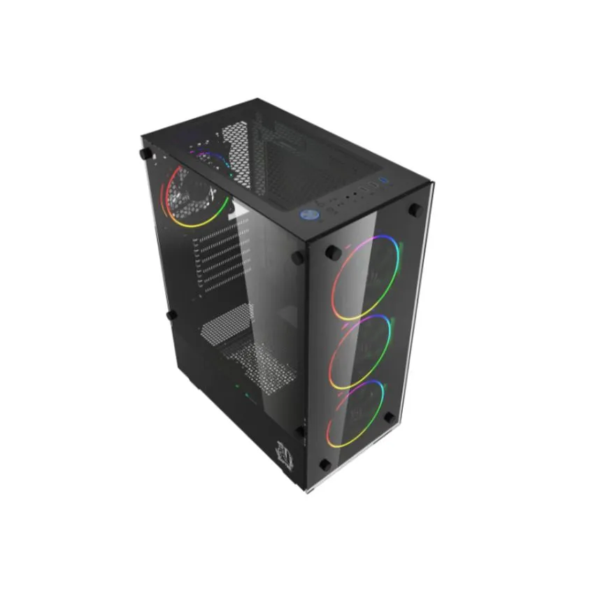 Gabinete Gamer Raptor Sentinel Templado Mid-tower Rgb Fan X4 Sentinel-tg