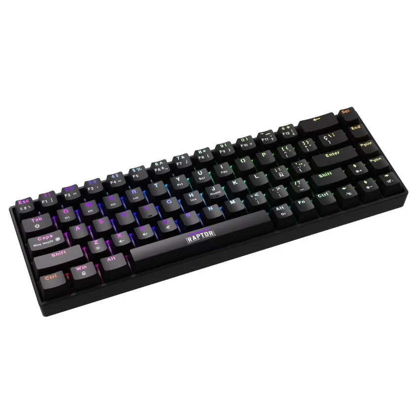 Teclado Mecanico Raptor Fireclaw M68 Wireless Rgb Red Outemu Fireclaw-m68