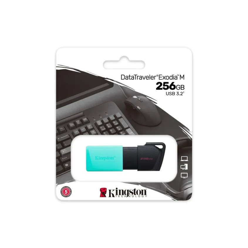 Pen Drive Kingston 256 GB USB 3.2 Datatraveler Exodia M DTXM MEM569