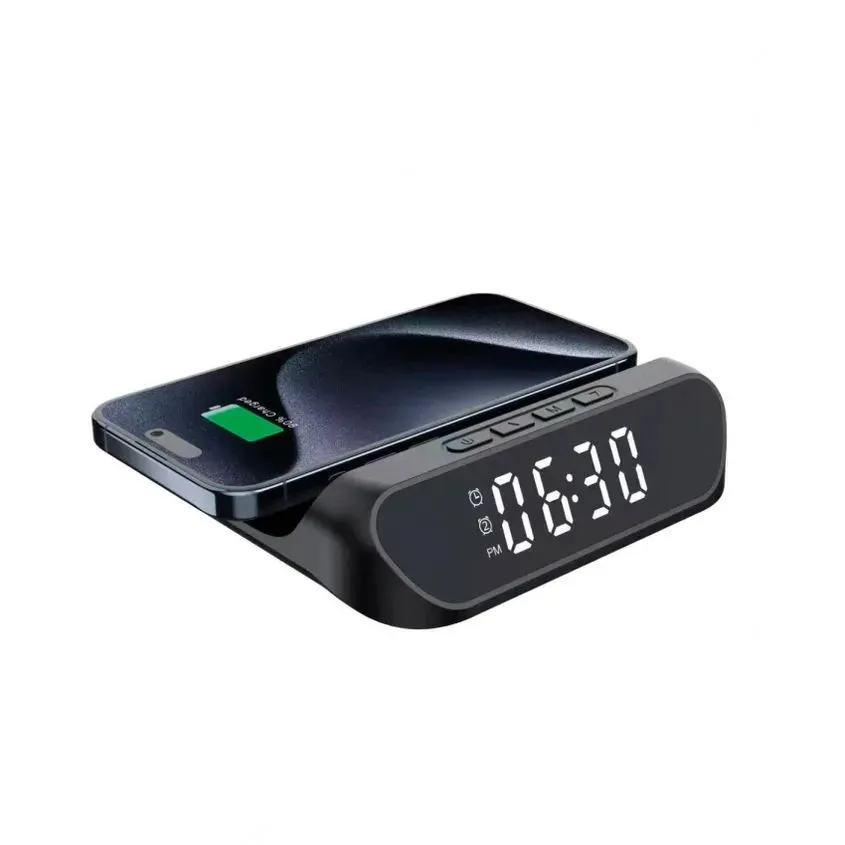 Reloj despertador c/ carga inalambrica Netmak NM-RD11