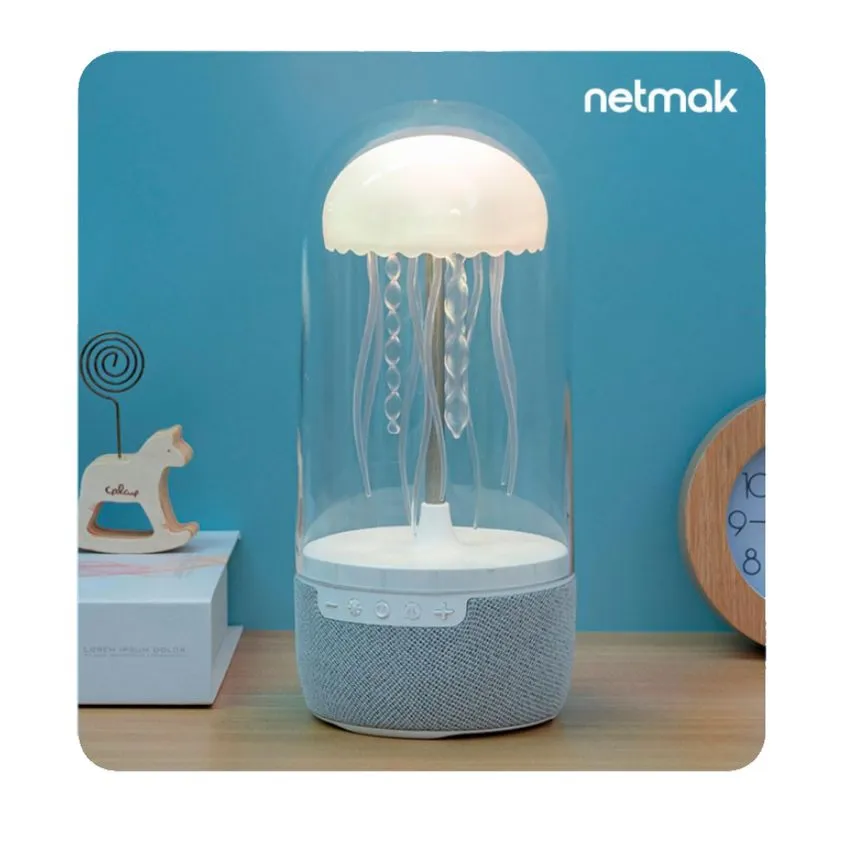 Velador Parlante Bluetooth con Luces Netmak NM-MEDUZA