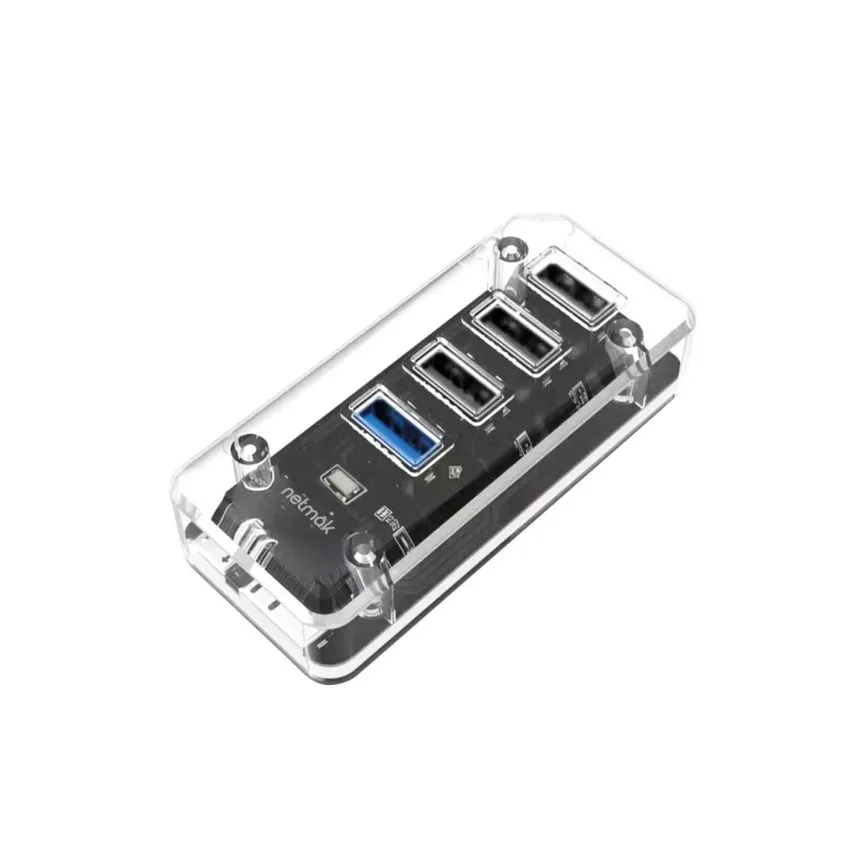 HUB USB a 3 puertos USB2.0 + 1 USB 3.0 5Gbps Netmak NM-AC12